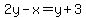 +2y-x=y%2B3