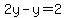 +2y-y+=+2+