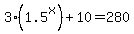 +3%281.5%5Ex%29%2B10=280
