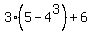 +3%285-4%5E3%29%2B6