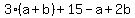 +3%28a%2Bb%29%2B15-a%2B2b+
