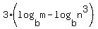 +3%28log%28b%2Cm%29-log%28b%2Cn%5E3%29%29