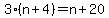 +3%28n%2B4%29++=+n+%2B+20+