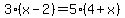 +3%28x-2%29=5%284%2Bx%29