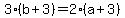 +3%2A%28+b+%2B+3+%29+=+2%2A%28+a+%2B+3+%29+