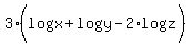 +3%2A%28+log%28x%29+%2B+log%28y%29+-+2%2Alog%28z%29%29+
