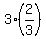 +3%2A%282%2F3%29+