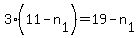 +3%2A+%28+11+-+n%5B1%5D+%29+=+19+-+n%5B1%5D+