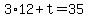 +3%2A12+%2B+t+=+35+