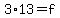 +3%2A13+=+f+
