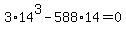 +3%2A14%5E3+-+588%2A14+=+0+