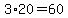 +3%2A20+=+60+