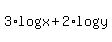+3%2Alog%28x%29+%2B+2%2Alog%28y%29+
