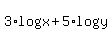 +3%2Alog%28x%29+%2B+5%2Alog%28y%29+