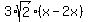 +3%2Asqrt%282%29%28x-2x%29