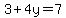 +3%2B4y=7+