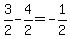 +3%2F2-+4%2F2=-1%2F2+