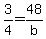 +3%2F4+=+48%2Fb