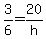 +3%2F6+=+20%2Fh+