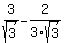 +3%2Fsqrt%283%29+-+2%2F3sqrt%283%29+