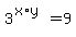 +3%5E%28x%2Ay%29+=+9+