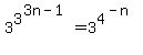 +3%5E3%5E%283n-1%29+=+3%5E4%5E%28-n%29+