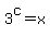 +3%5Ec+=+x+