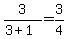 +3+%2F+%28+3%2B1+%29+=+3%2F4+
