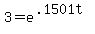 +3+=+e%5E%28.1501t%29