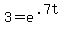 +3+=+e%5E%28.7t%29+