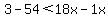 \"+3++-+54+%3C+18x+-+1x+\"