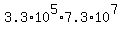 +3.3%2A10%5E5%2A7.3%2A10%5E7+