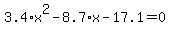 +3.4%2Ax%5E2-8.7%2Ax-17.1=0+