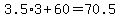 +3.5%2A3+%2B+60+=+70.5+