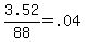 +3.52+%2F+88+=+.04+