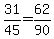 +31%2F45+=+62%2F90+
