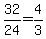 +32%2F24+=+4%2F3+