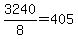 +3240%2F8+=+405+