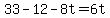 +33+-+12+-+8t+=+6t+