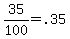 +35%2F100+=+.35+