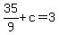 +35%2F9+%2B+c+=+3+