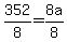 +352%2F8+=+8a%2F8