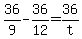 +36%2F9+-+36%2F12+=+36%2Ft+