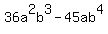 +36a%5E2b%5E3-45ab%5E4%29+