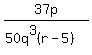 +37p%2F%2850q%5E3%28r-5%29%29+