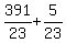 +391%2F23+%2B+5%2F23+
