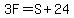 +3F=S%2B24