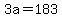 +3a+=+183+