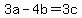 +3a+-+4b+=+3c+