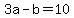 +3a+-+b+=+10+